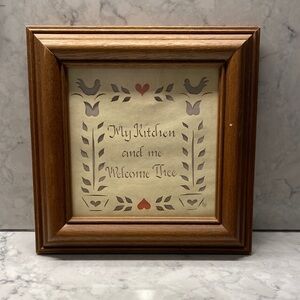 Wooden Framed Kitchen Wall Art